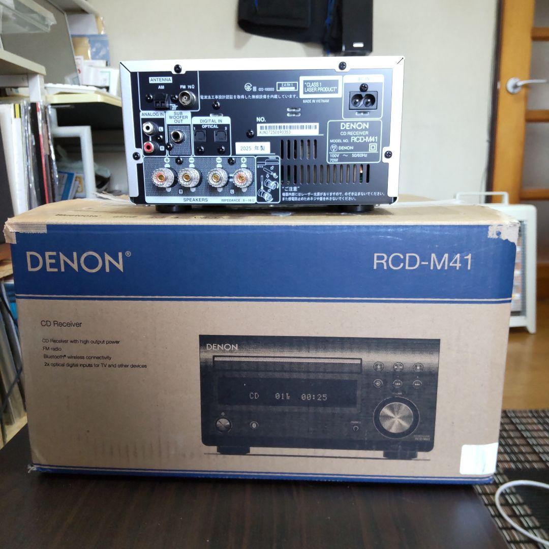 美品 DENON デノン RCD-M41 CDレシーバー シルバー 2025年製