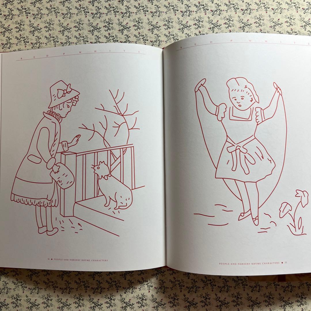 RED&WH ITE アメリカのレッドワークキルトと図案集