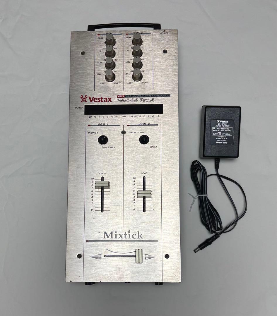 Vestax PMC-06 Pro A DJミキサー 純正アダプター付 ジャンク