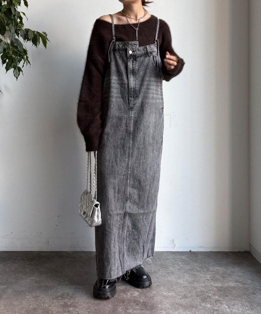 新品　DouDou ドゥドゥ　デニム　ジャンスカ　ワンピース　PSサイズ