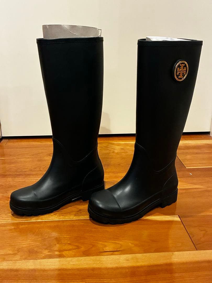 Tory Burch ブラック ロングブーツ レインブーツ サイズ22cm