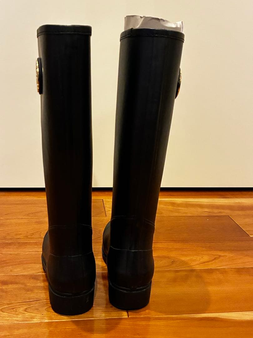 Tory Burch ブラック ロングブーツ レインブーツ サイズ22cm