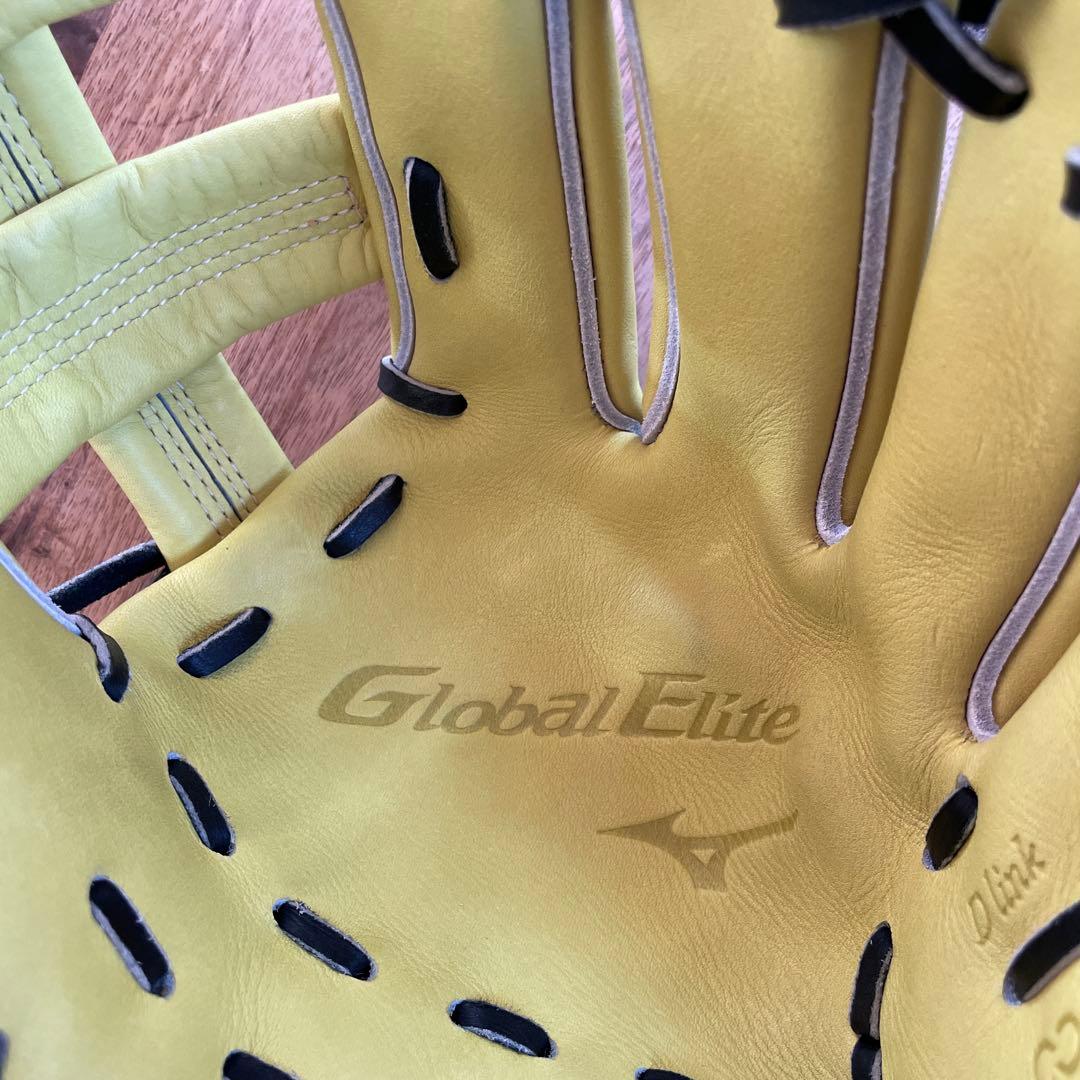 ミズノGlobal Elite 硬式野球用グローブ 内野手用湯もみ型付け済