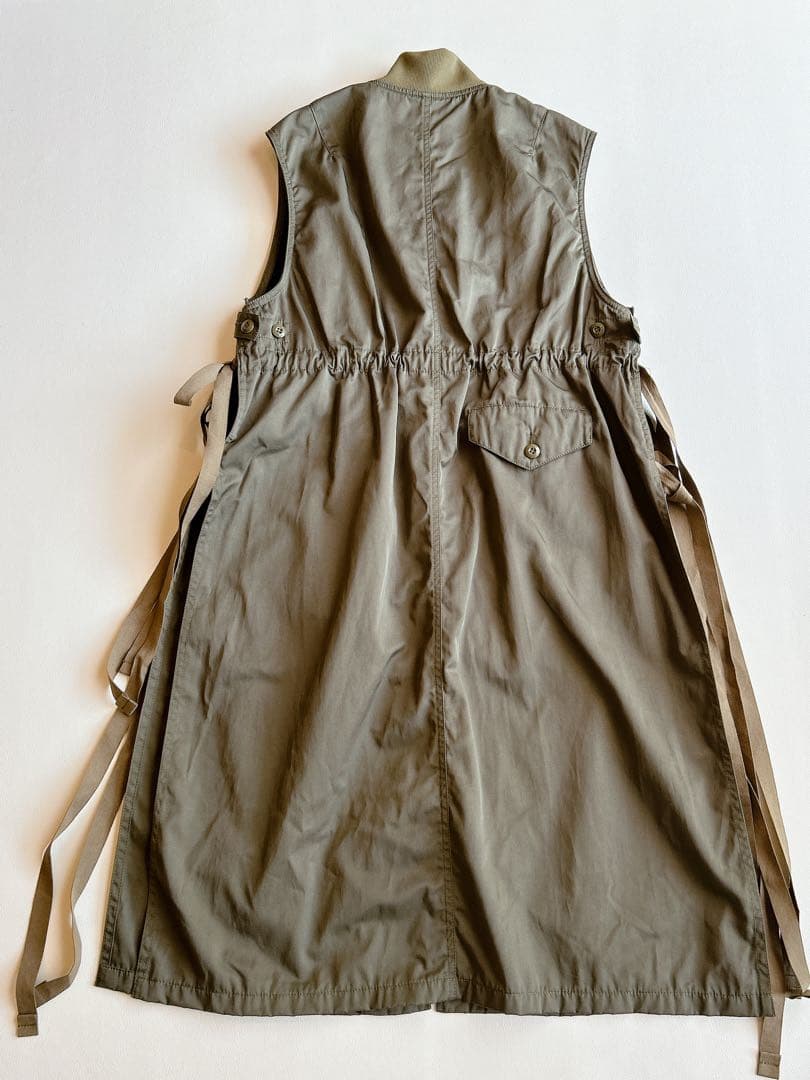 USU GALLERY 1％ ⿻ ミリタリー ロングベスト ジレ ギャザー 秋