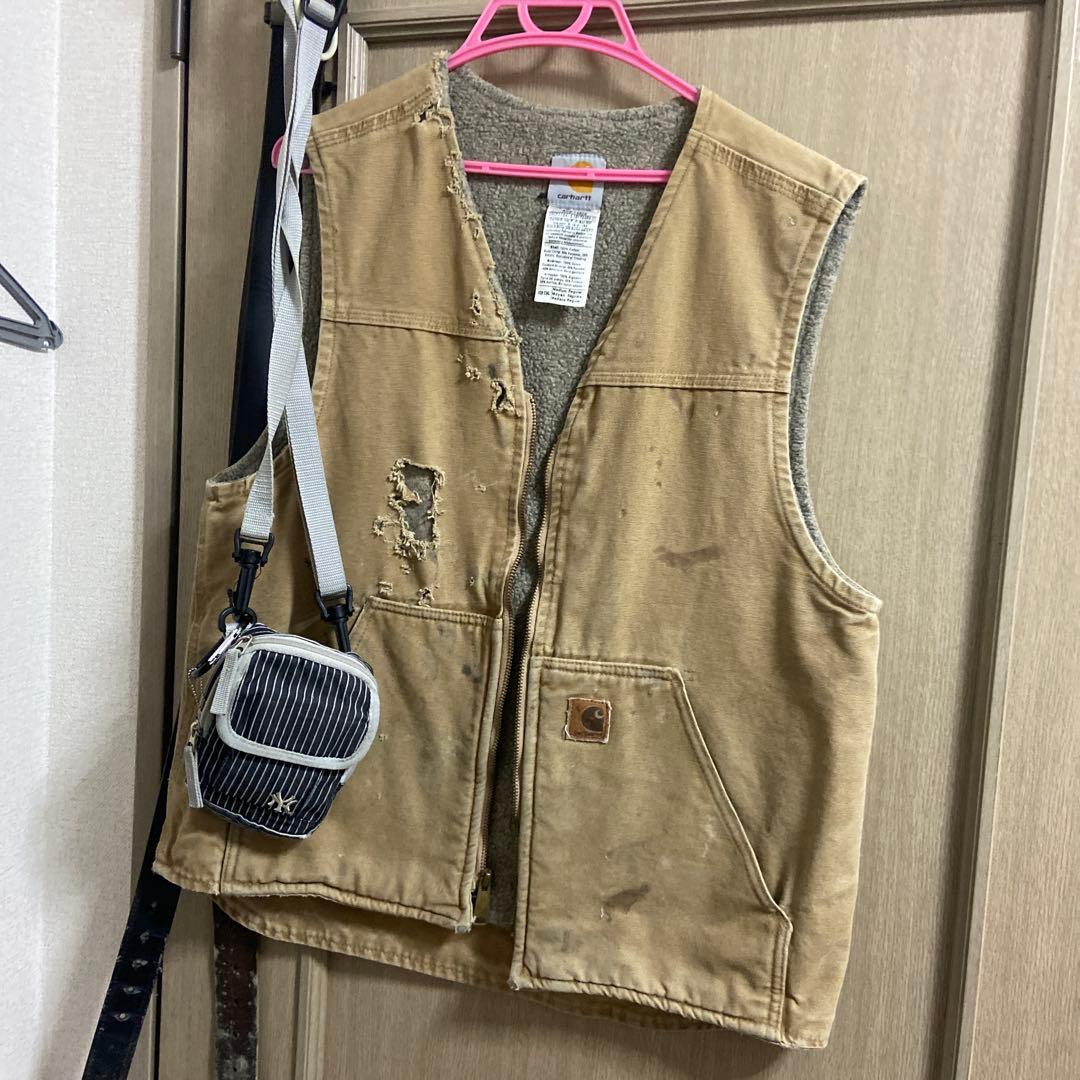 【ふじくん着用】Carhartt ベスト　ブラウン　カーハート