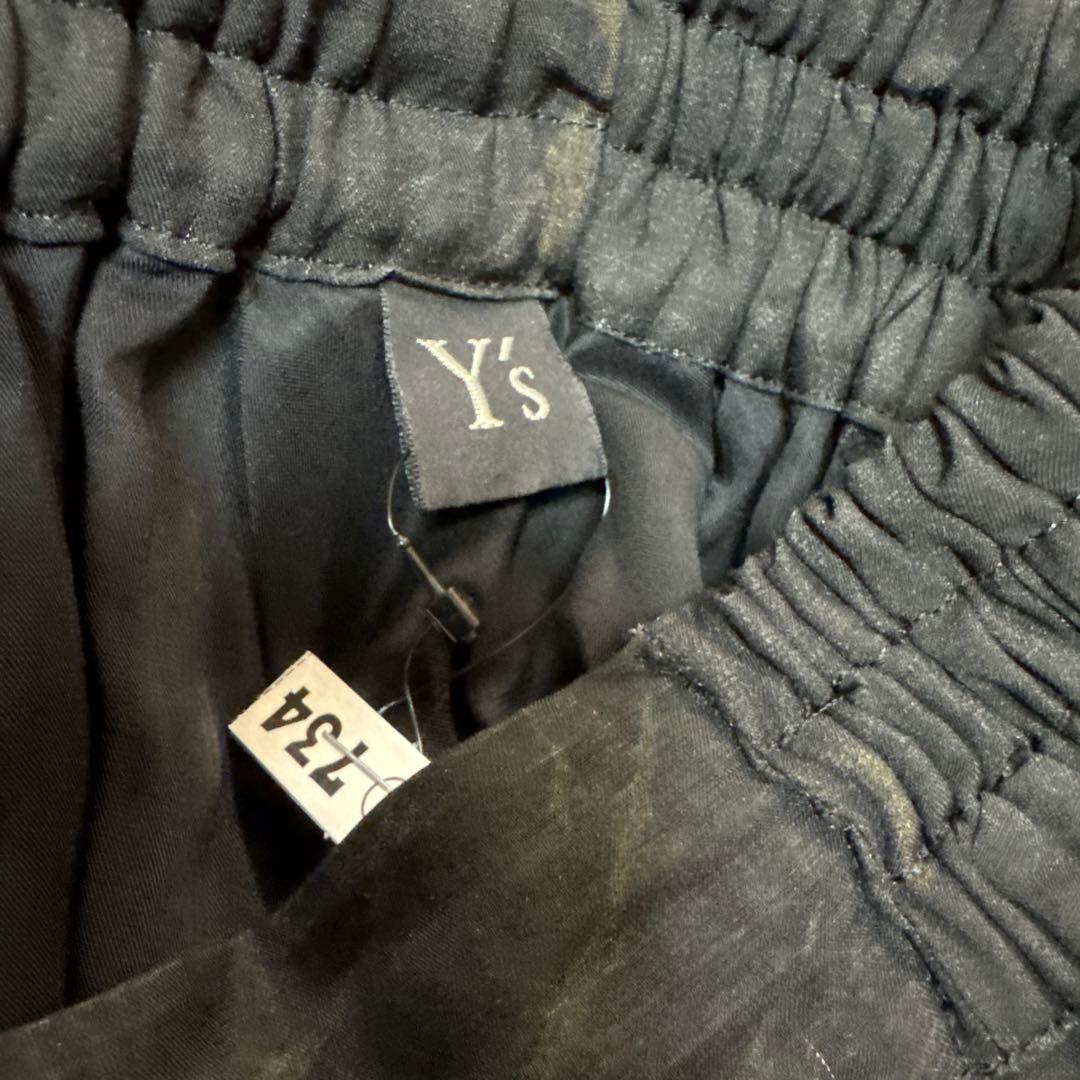 Y's ワイズ //墨流し(マーブル様デザイン)デザインパンツ size2 黒