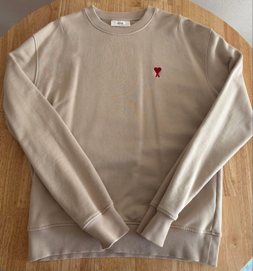 AMI Paris ベージュ クルーネック トレーナー