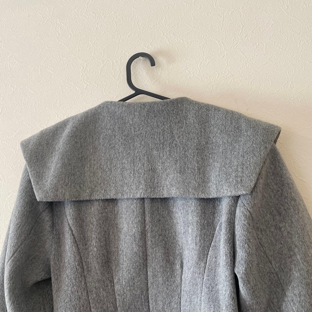 【SALE】GIUNON ビッグカラーコート グレー