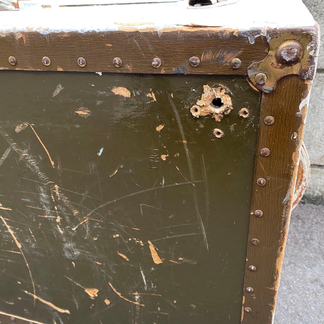 アンティーク木製トランクケース