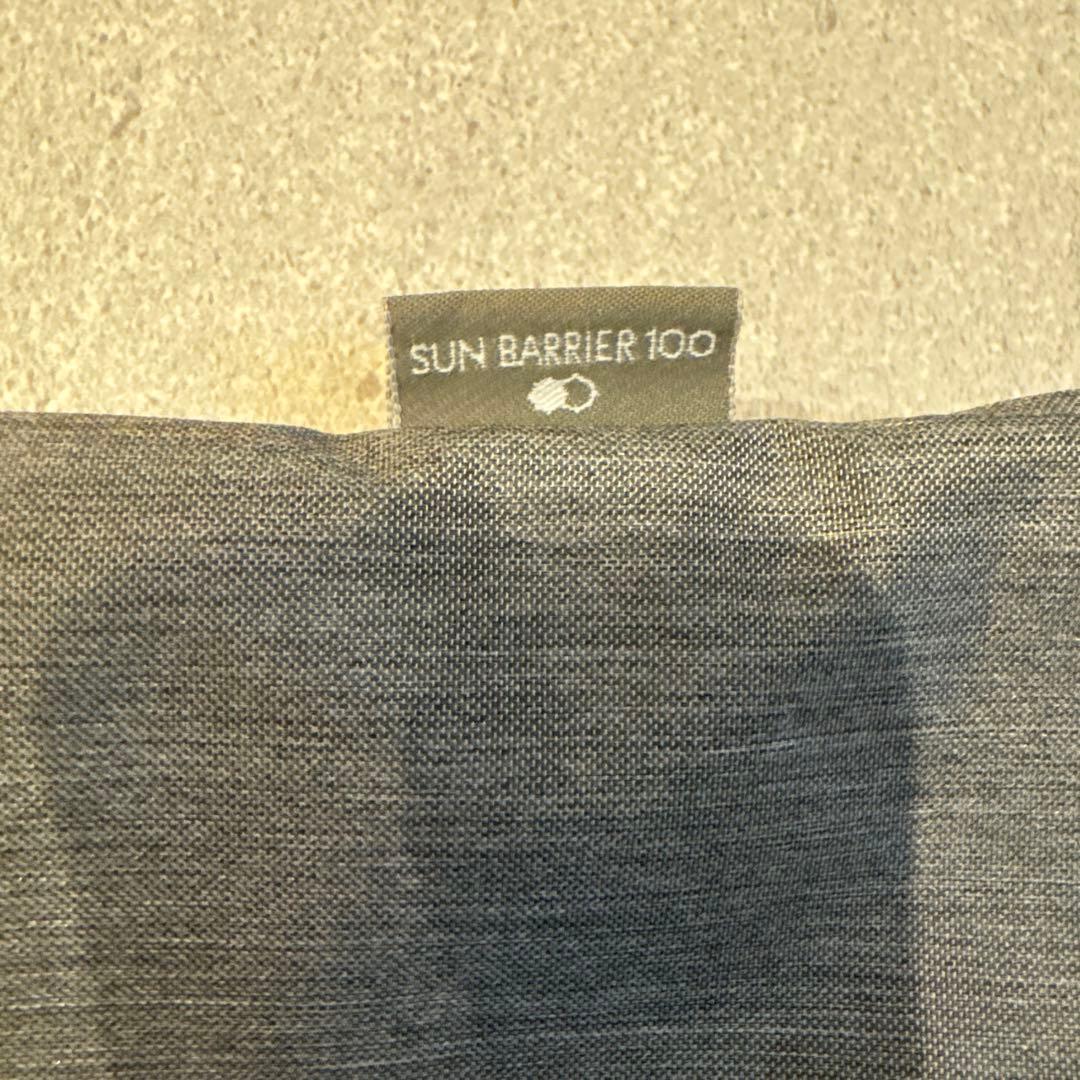 サンバリア100折りたたみ日傘 フリル付き グレー