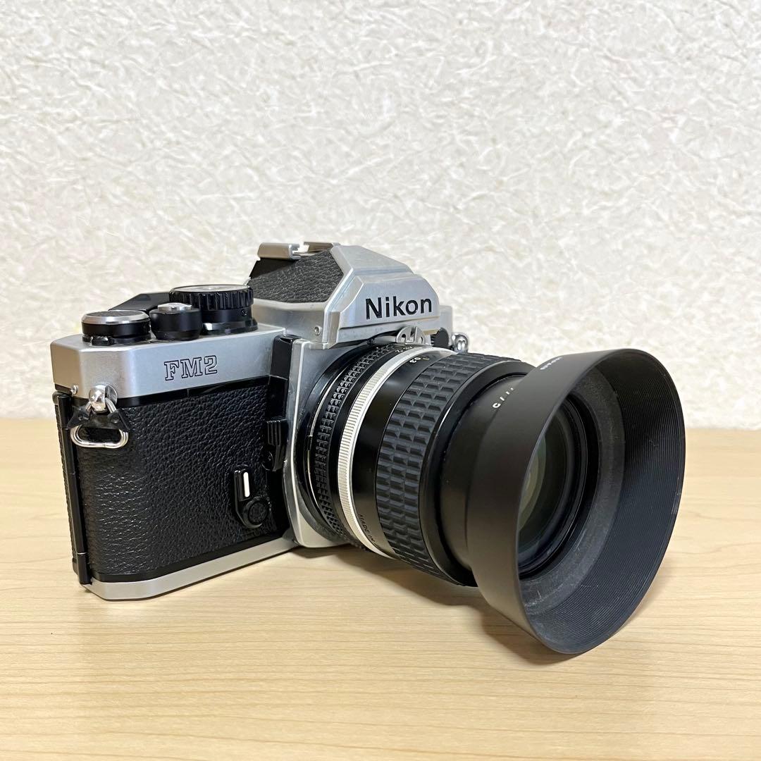 【ジャンク品】 NikonFM2 一眼レフ+レンズnikkor35mm f2.0