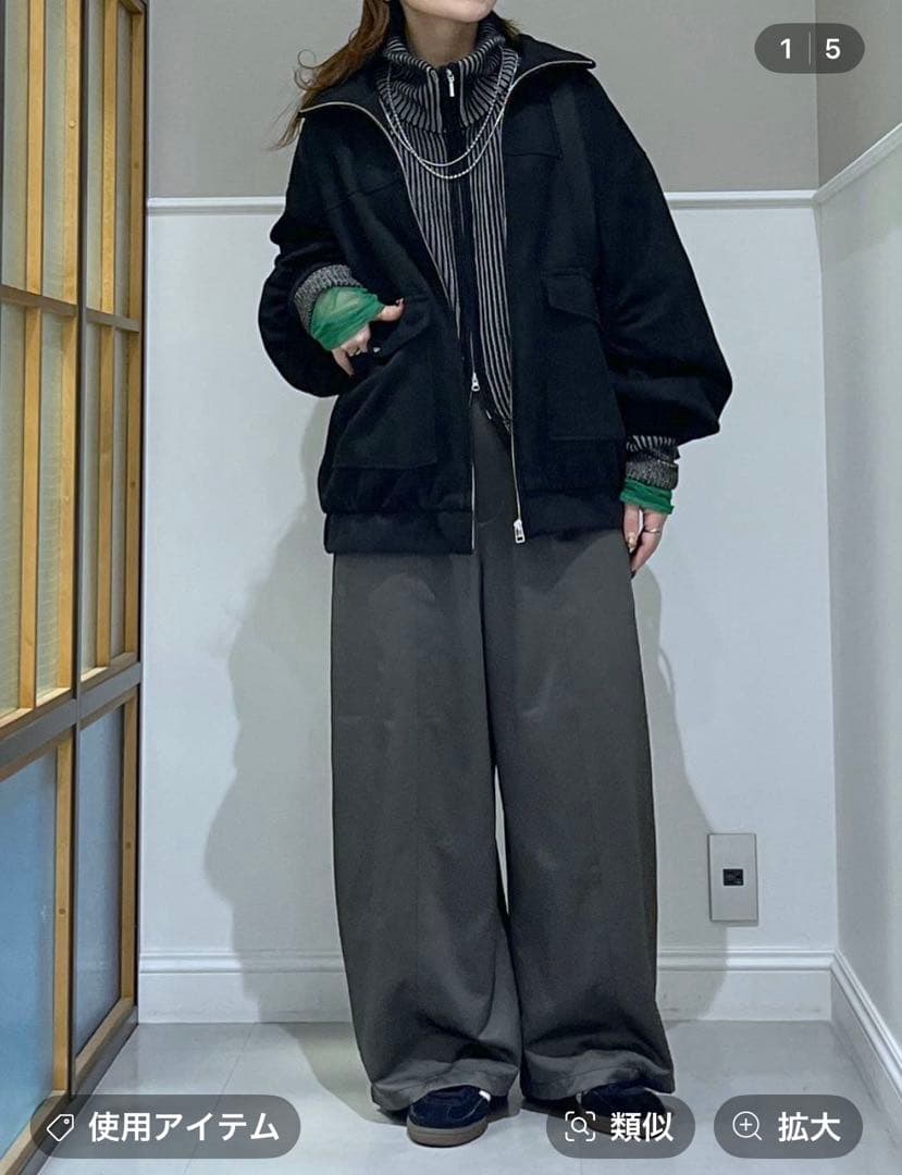 今季新作 LEPSIMフェイクスエードブルゾン ブラック