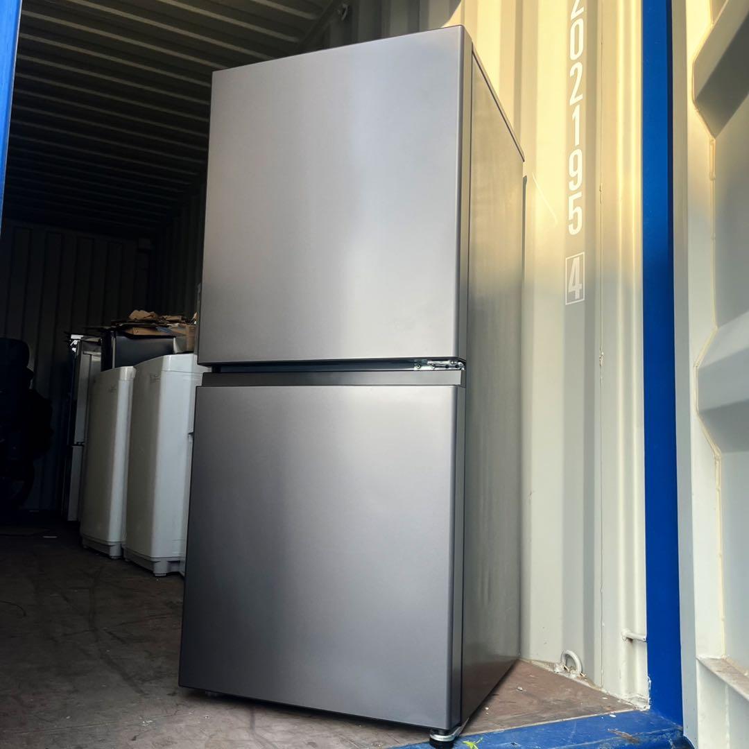 取付無料！AQUA SIMPLE ＋ 高性能ダークシルバー大きめ冷蔵庫！洗濯機