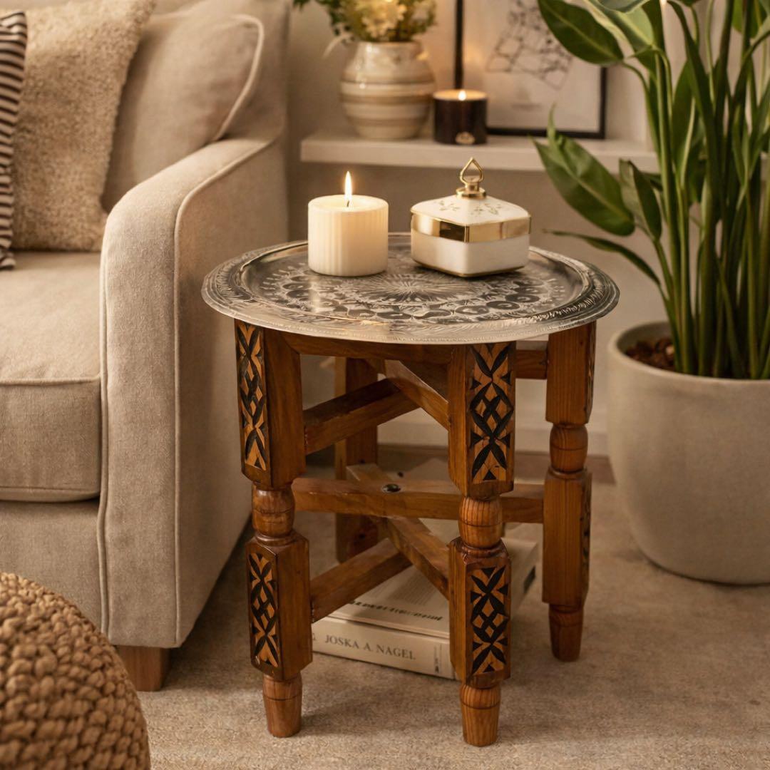 【美品】モロッコテーブル モロッコ家具 ティーテーブル