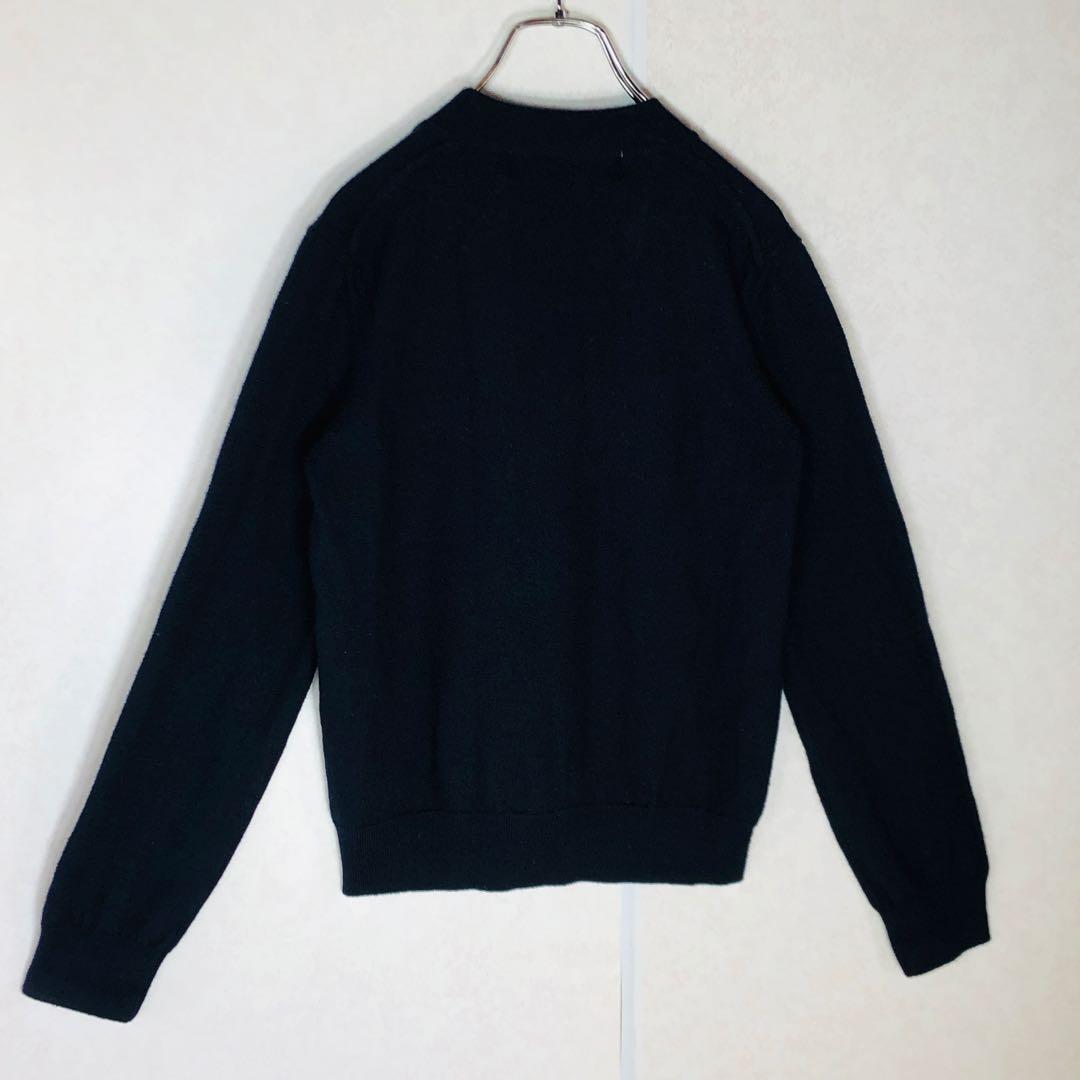 【人気モデル】コムデギャルソン ハートロゴ ウールカーディガン 黒 Sサイズ