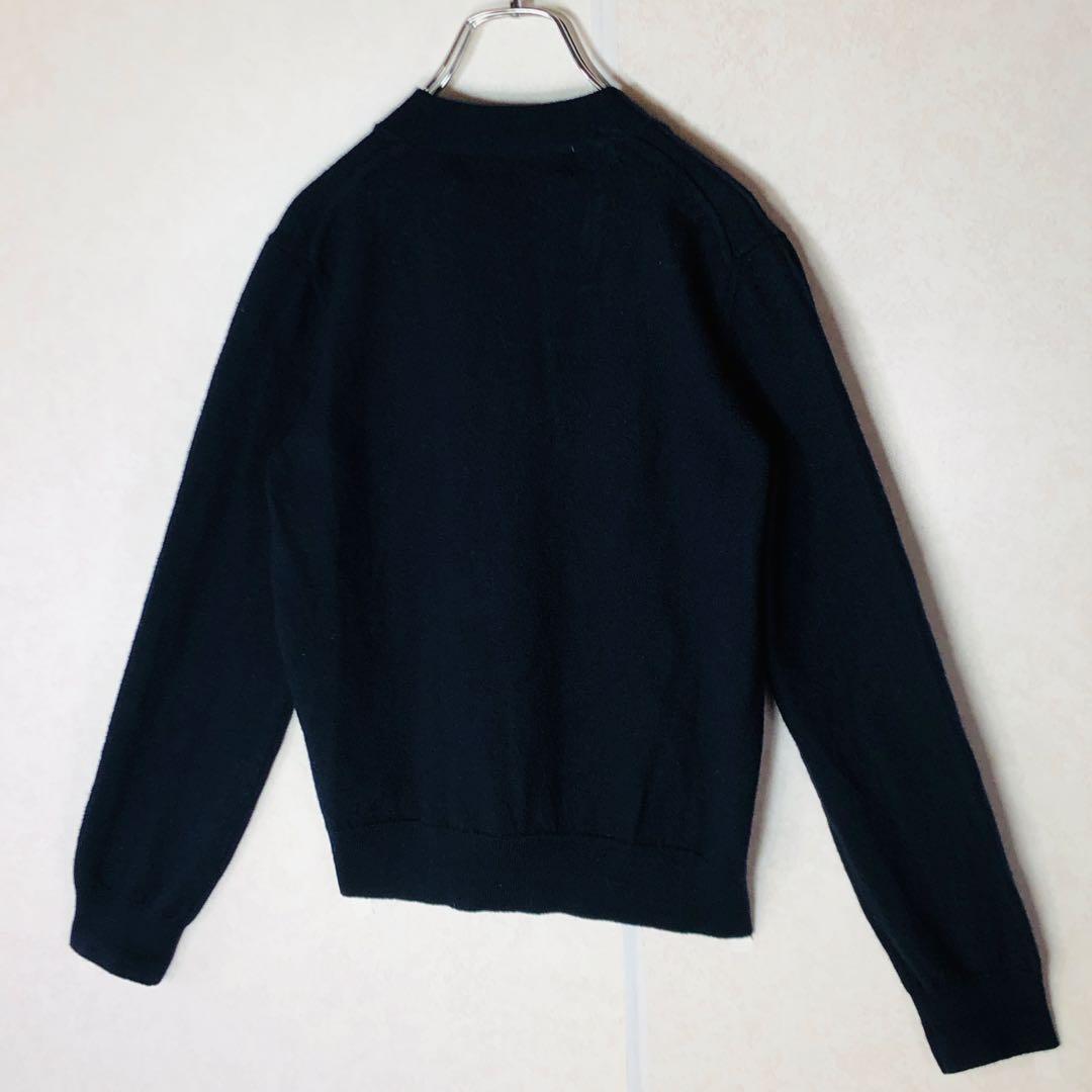 【人気モデル】コムデギャルソン ハートロゴ ウールカーディガン 黒 Sサイズ