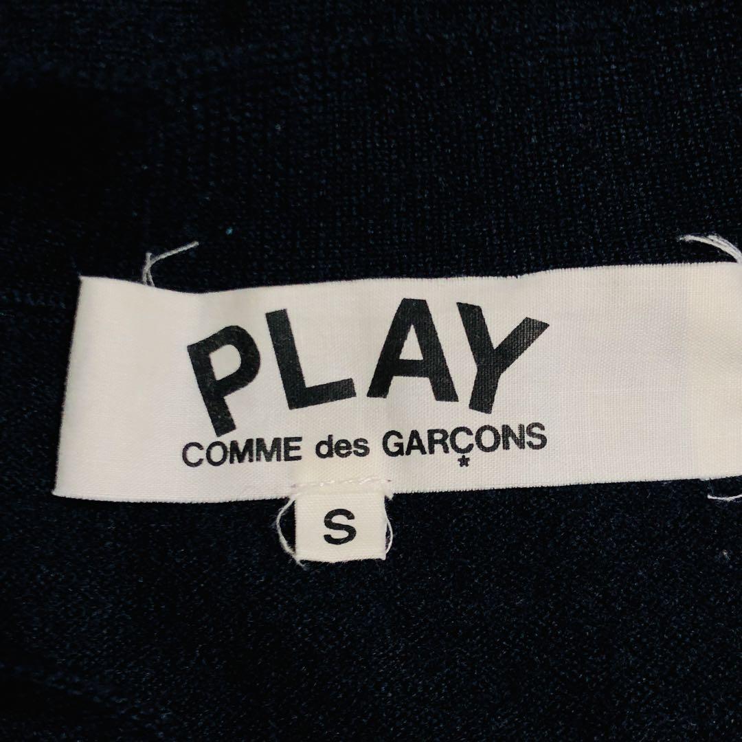 【人気モデル】コムデギャルソン ハートロゴ ウールカーディガン 黒 Sサイズ