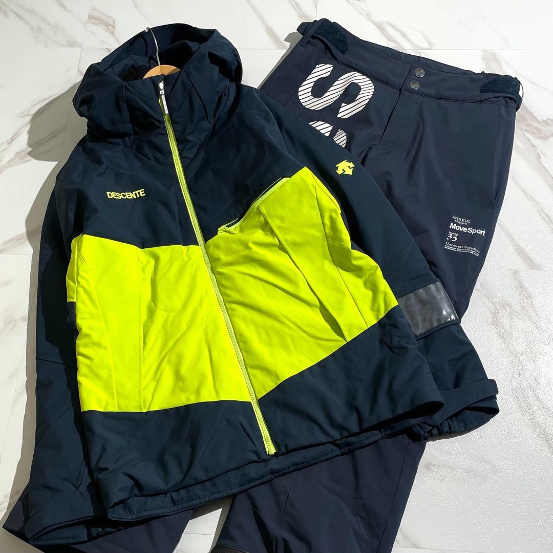 美品★デサント DESCENTE スキーウェア　スノーボード　セットアップ ロゴ