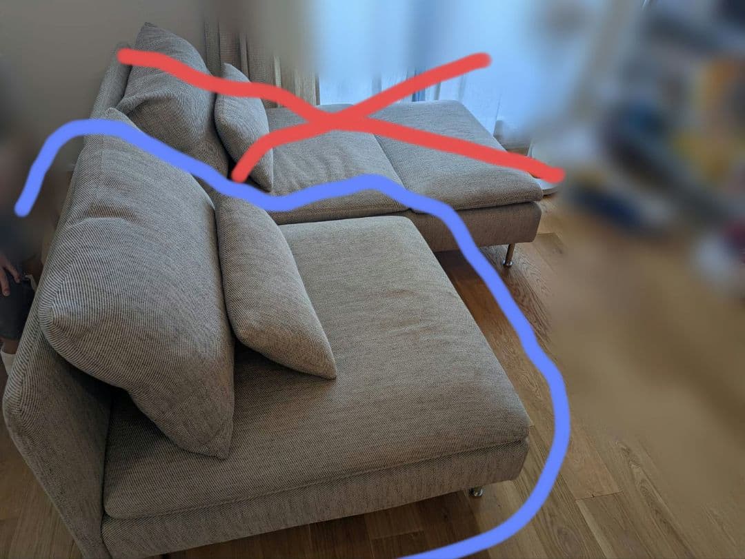 IKEA ソーデルハムン　一人掛けソファ　グレー