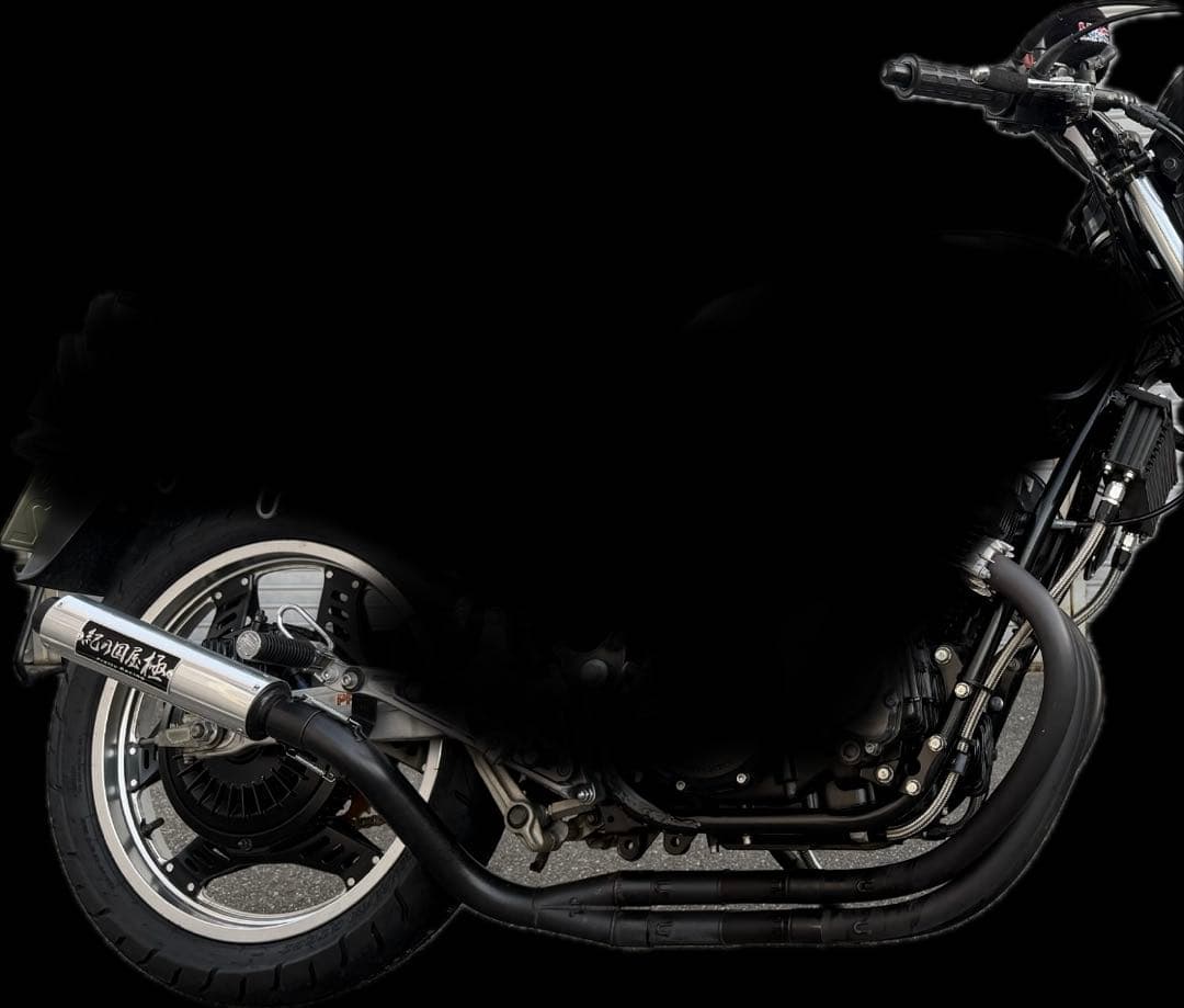 CBX400F No.6 紀の国屋　極2 手曲げ　黒鉄マフラー