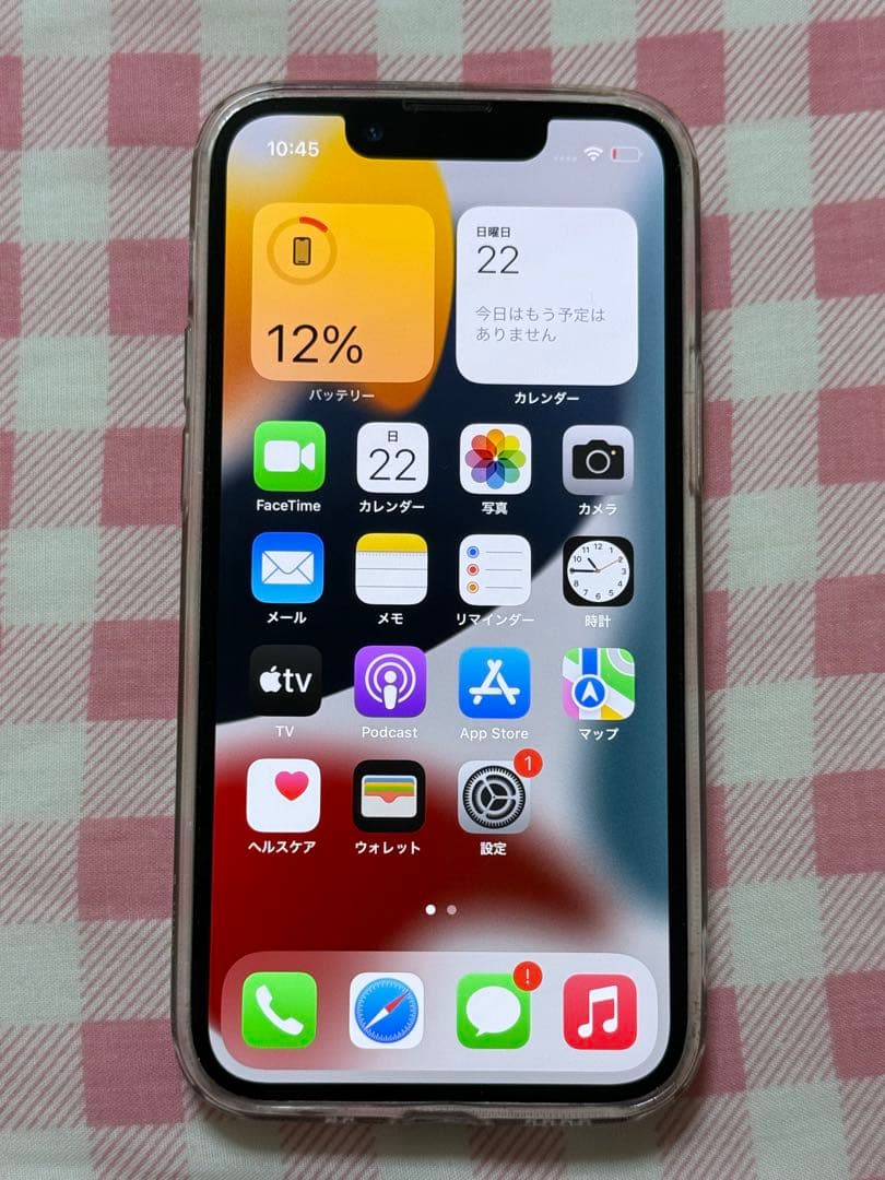 【美品】 iPhone 13mini 充電器&ケース付き