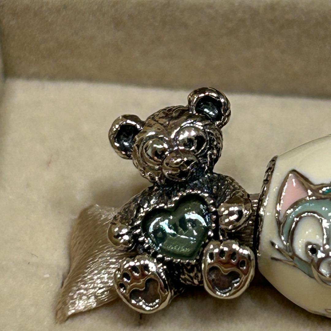 新品　パンドラ　ダッフィー　シェリーメイ　ジェラトーニ　チャーム　純銀　3個