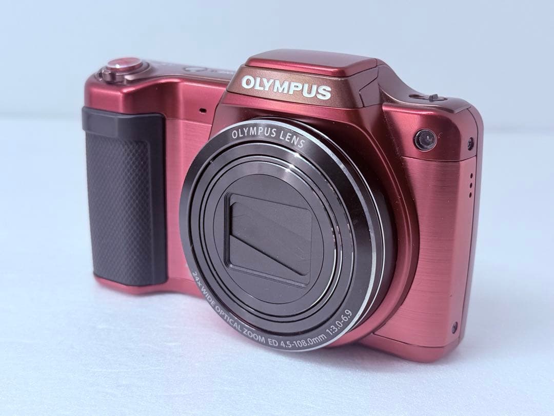 OLYMPUS STYLUS SZ-15レッド 動作確認済 24倍ズーム レトロ