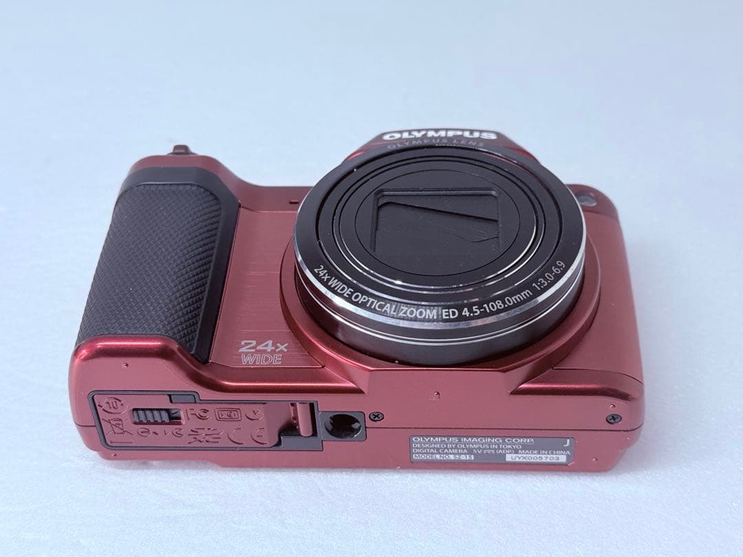 OLYMPUS STYLUS SZ-15レッド 動作確認済 24倍ズーム レトロ
