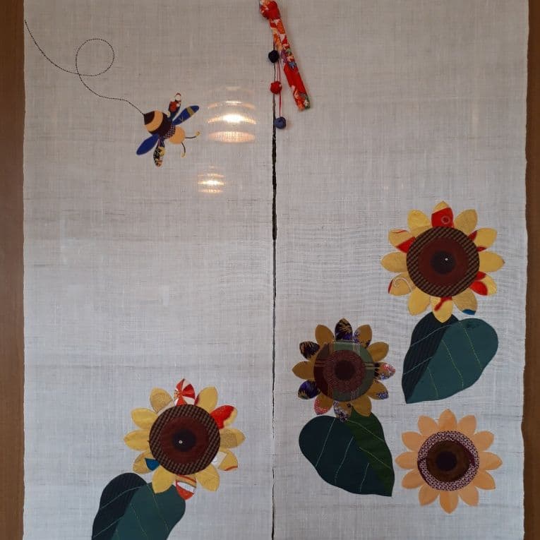 お値下げ！本麻暖簾　ひまわり