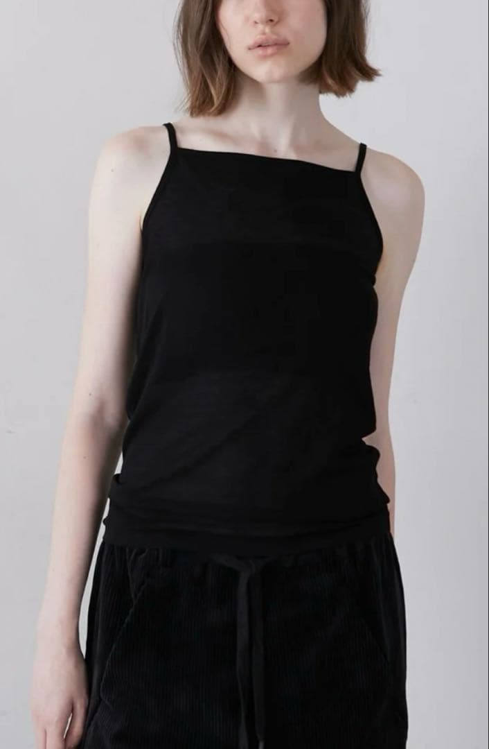 トップス LA PEAU DE GEM two piece sheer rib tee
