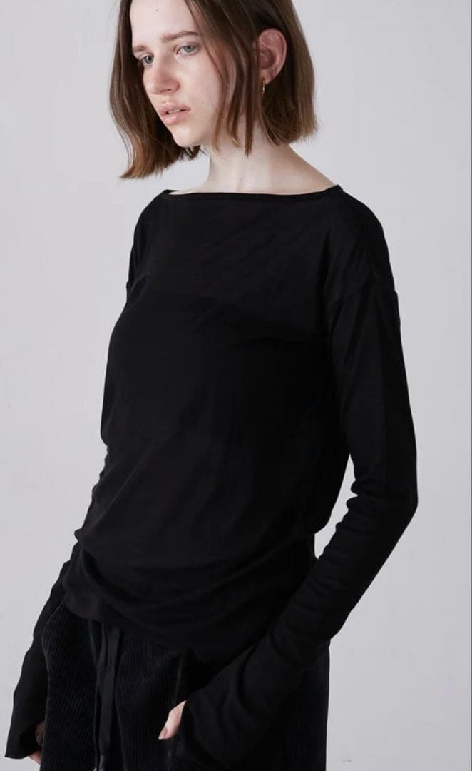 トップス LA PEAU DE GEM two piece sheer rib tee