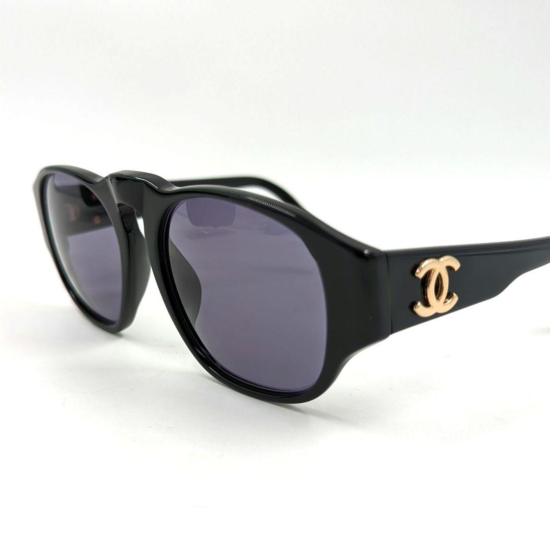 【美品】CHANEL シャネル ココマーク サングラス ケース付き ブラック
