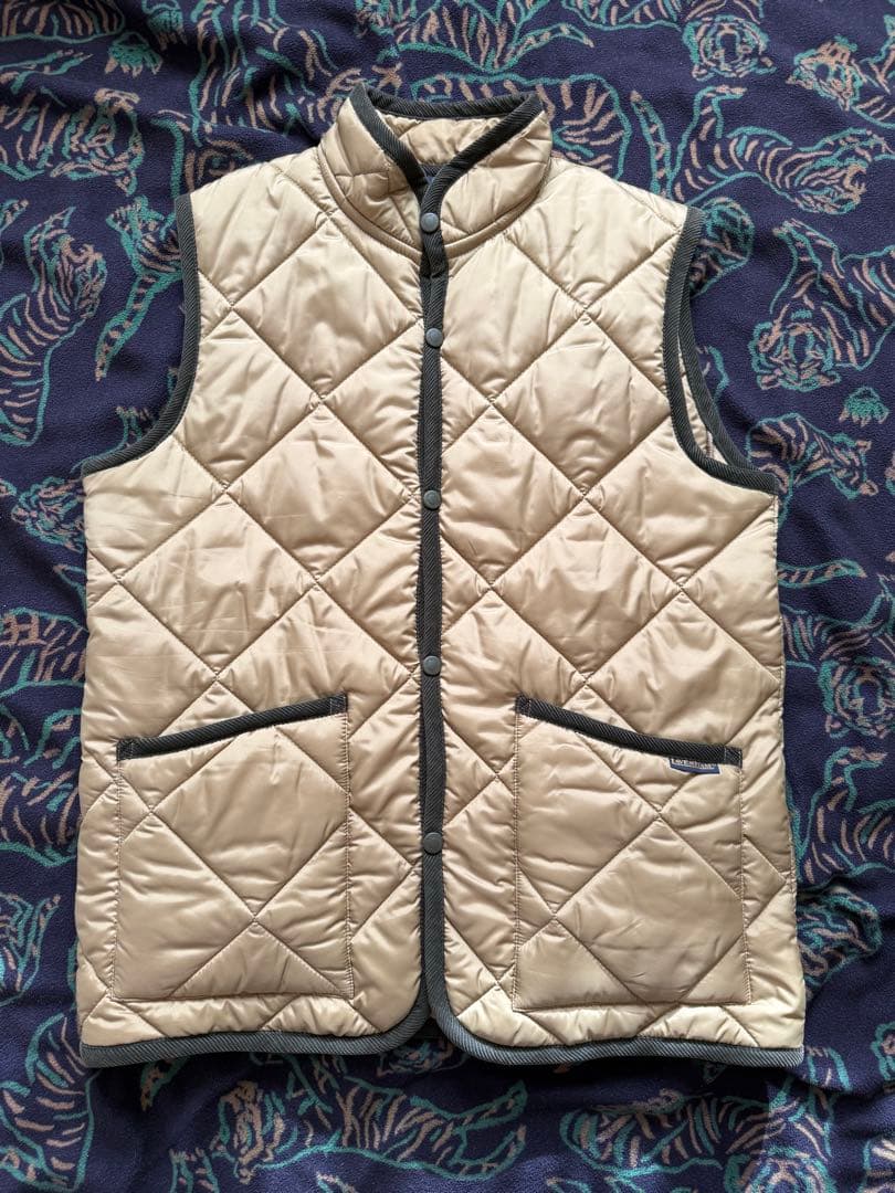 LAVENHAM ベージュ キルティングダウンベスト