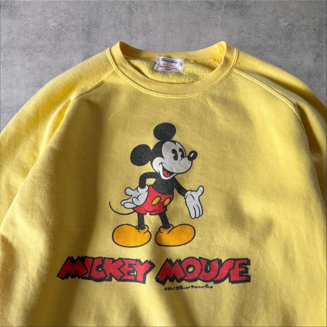 ヴィンテージ 70年代製MICKEY MOUSEミッキーマウス染み込みスウェット