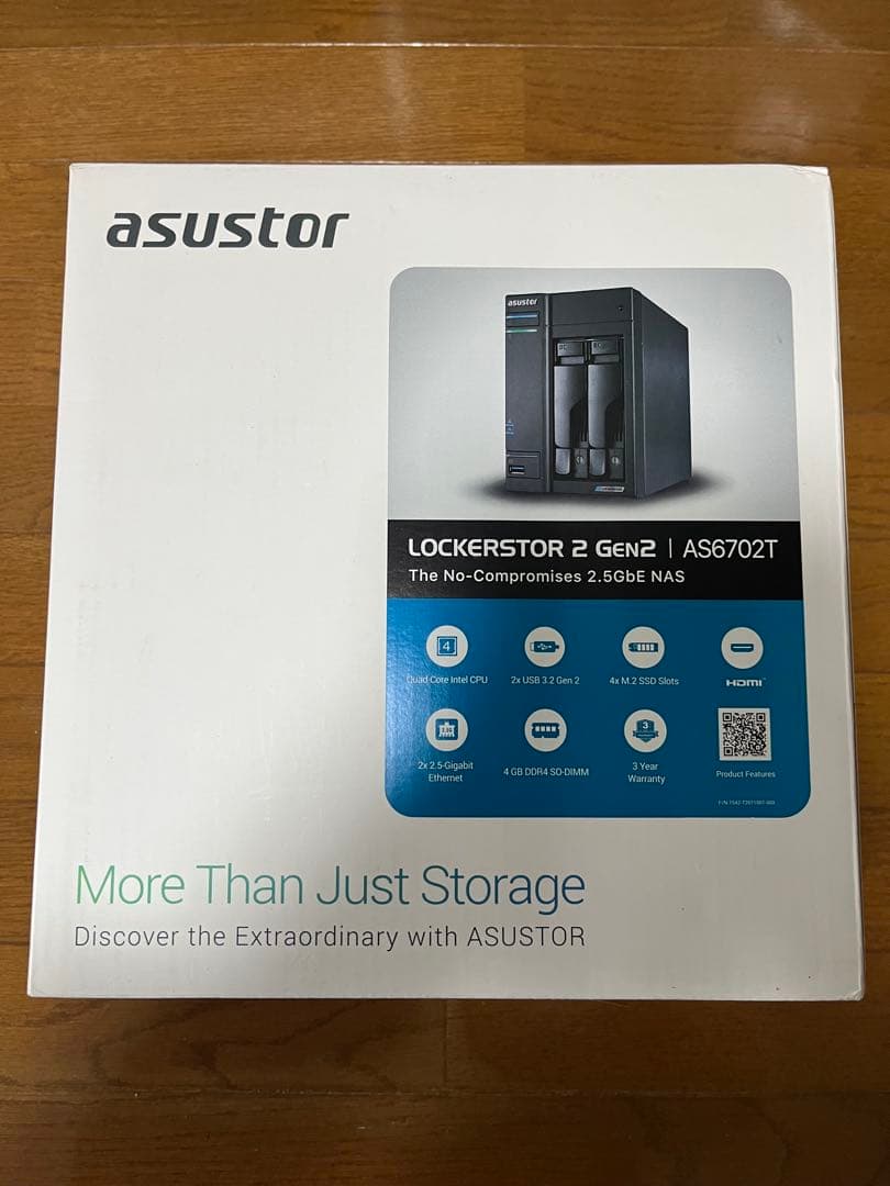 【新品未使用】ASUSTOR LOCKERSTOR 2 Gen2 AS6702T
