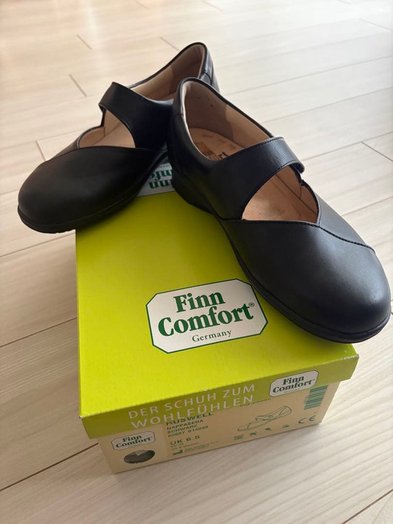 Finn Comfort フィンコンフォート パンプス 25cmブラックレザー