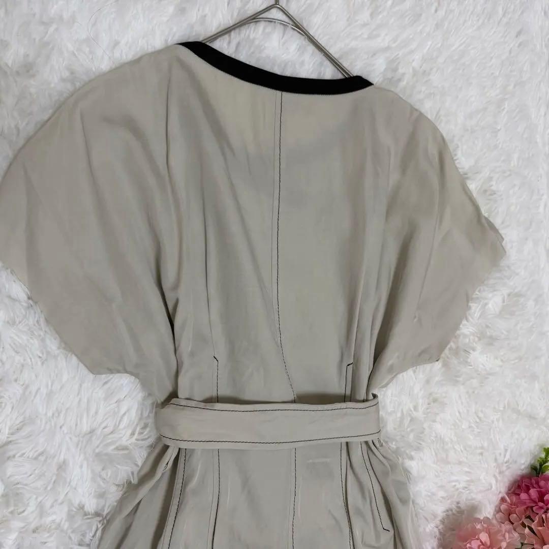 ピンキーアンドダイアン　バイカラー　ワンピース　ベルト　ウエストタック