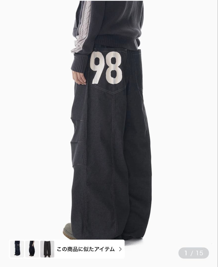 パンツ AAKAM Denim Pants BLACK