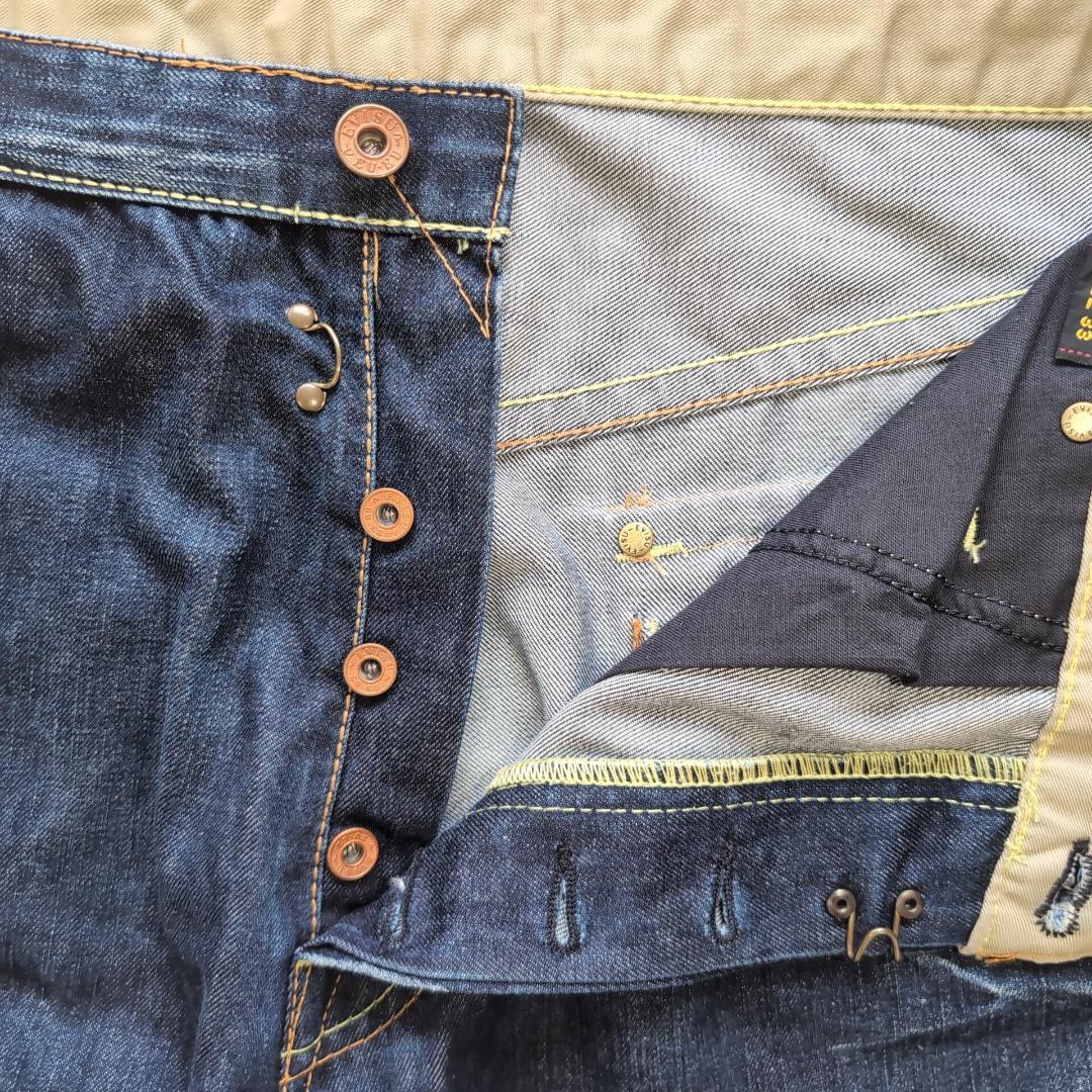 エヴィス EU ED ダメージジーンズ デニム 濃紺 33インチ 13F