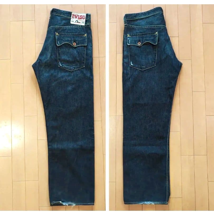 エヴィス EU ED ダメージジーンズ デニム 濃紺 33インチ 13F