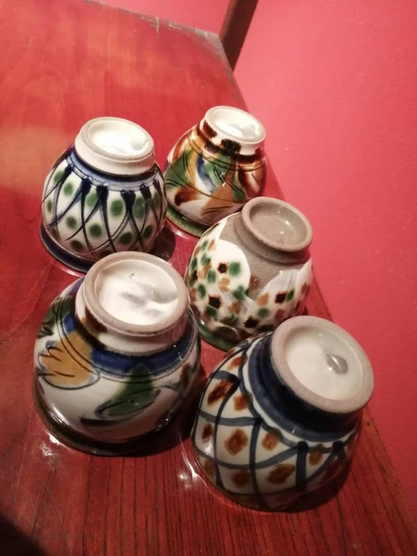 【くう】沖縄の民藝陶器　湯呑み5種5客