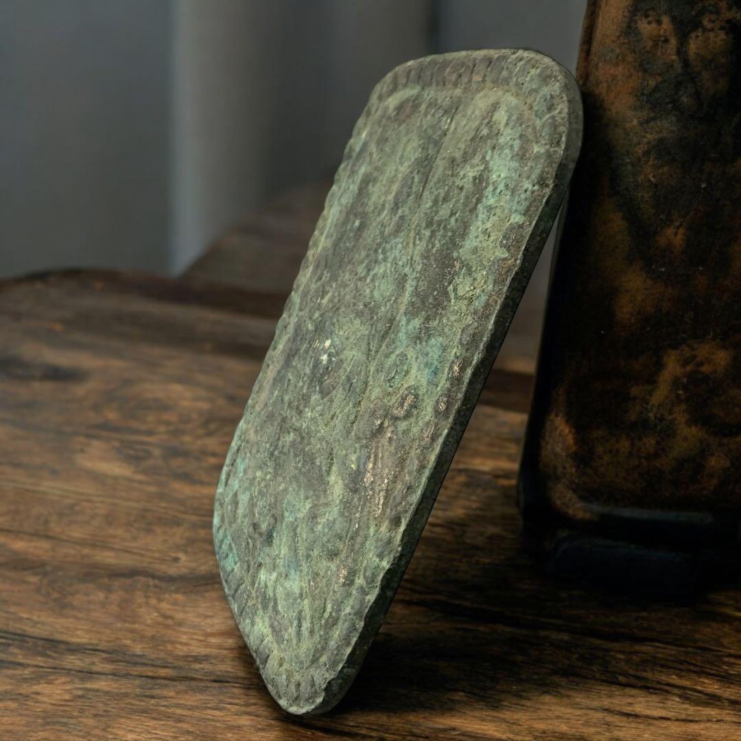 M463❀【本物】隠れキリシタン 踏み絵 聖母子像 銅製 絵踏 聖母マリア 青銅