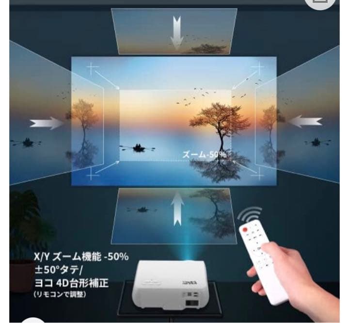 【美品】YABER プロジェクター 12000lm(1920*108)