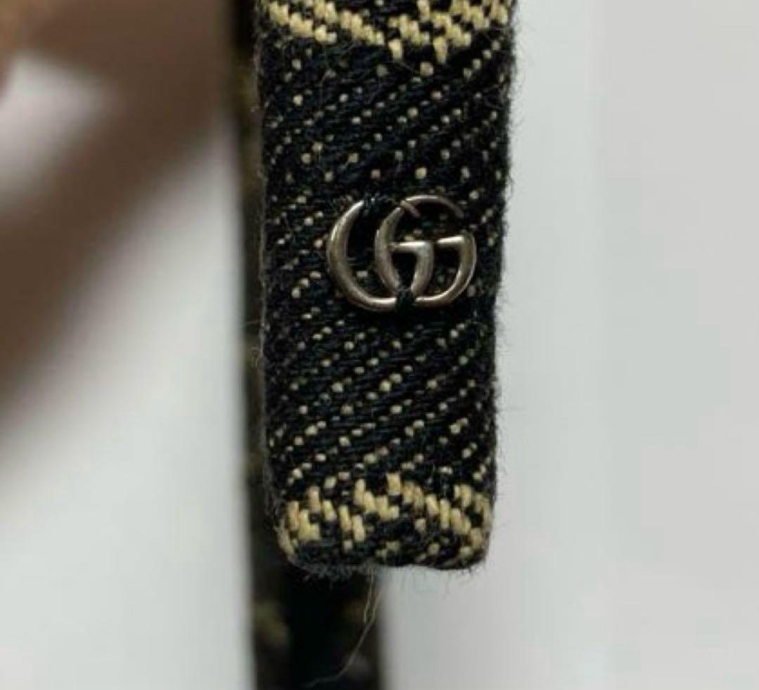 【人気】GUCCI グッチ GG柄キャンバス デニム カチューシャ