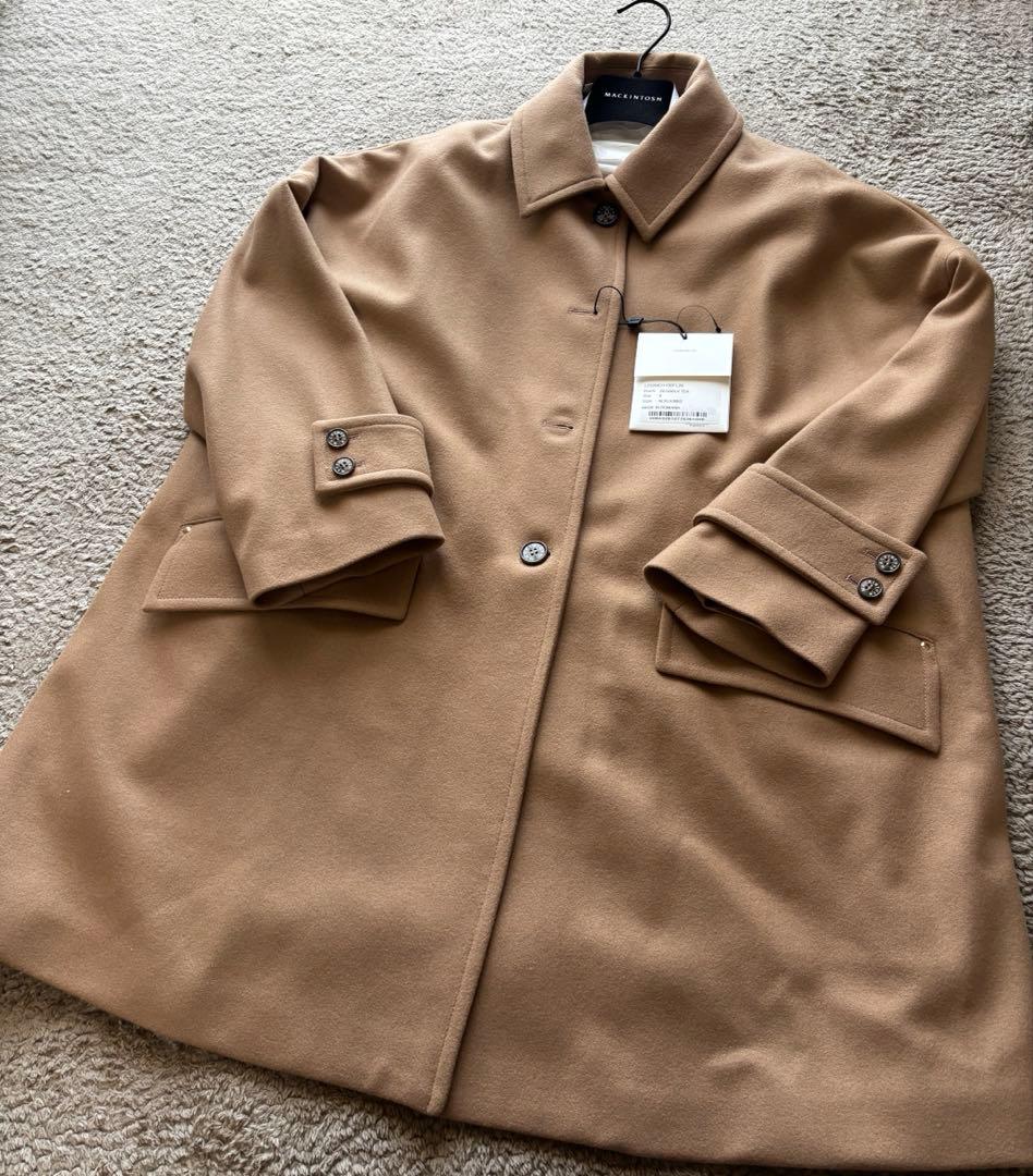 papi-co様マッキントッシュ ハンビー ミルクティー ウールコート サイズ8