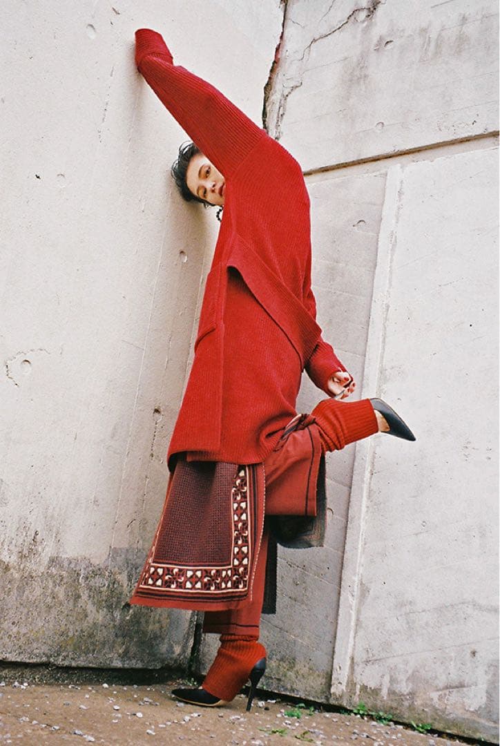 美品✨TAN 即完売品 タン タイルジャガード パンツ ニット