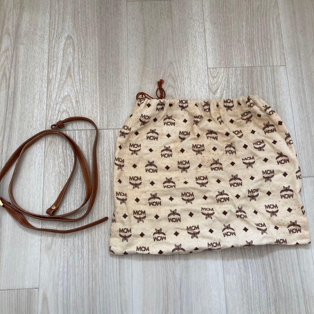 た*ろ様 MCM ブラウンレザー ベルト新品　ショルダーバッグ