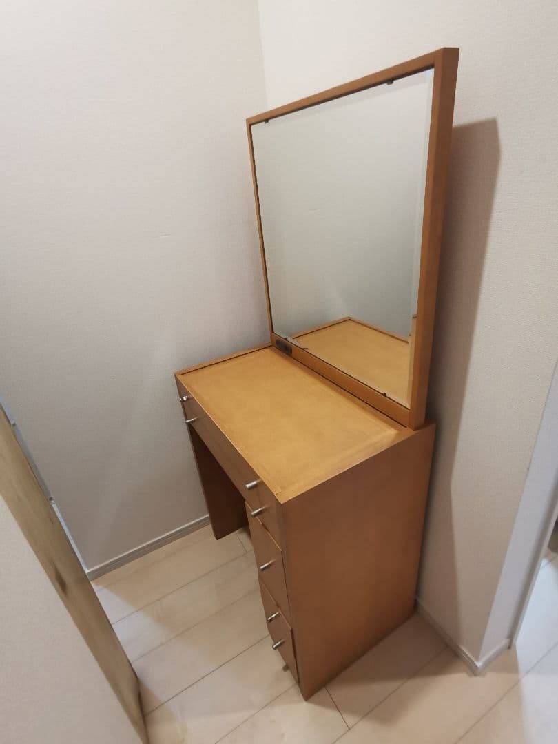 [再値下げ 最終価格] ナチュラルウッド ドレッサー・鏡台