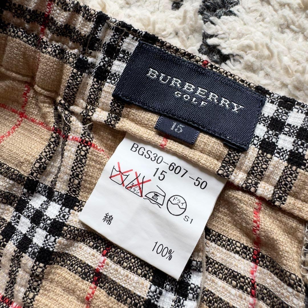 大きいサイズ　バーバリーゴルフ　ノバチェック　ハーフパンツ　ショーツ　15号