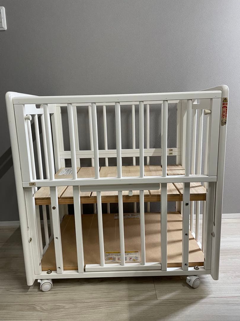 KATOJI ベビーベッド ミニ　ホワイト キャスター付き